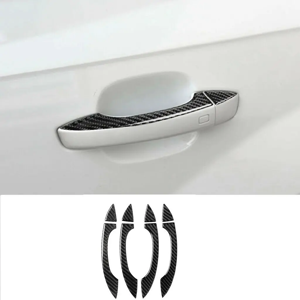 

Carbon Fiber Side Door Handle Cover Trim Fit for Audi Q7 SQ7 2016-2019