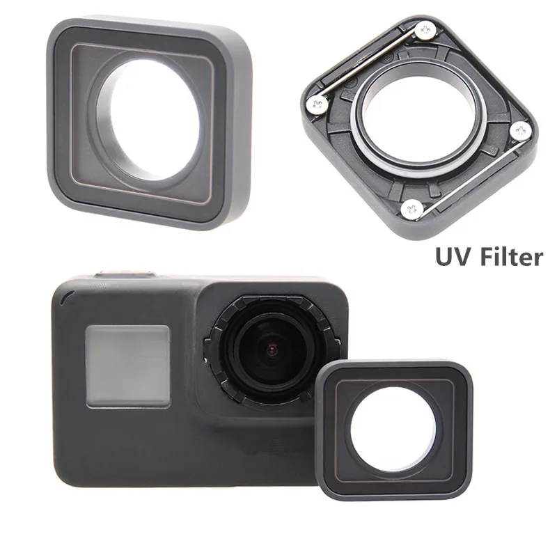 Go Pro 5 7 Uv Lens Filter Replacement Repair Protector Data Side Door Cover For Gopro Hero 7 6 5 Black Action Camera Accessories