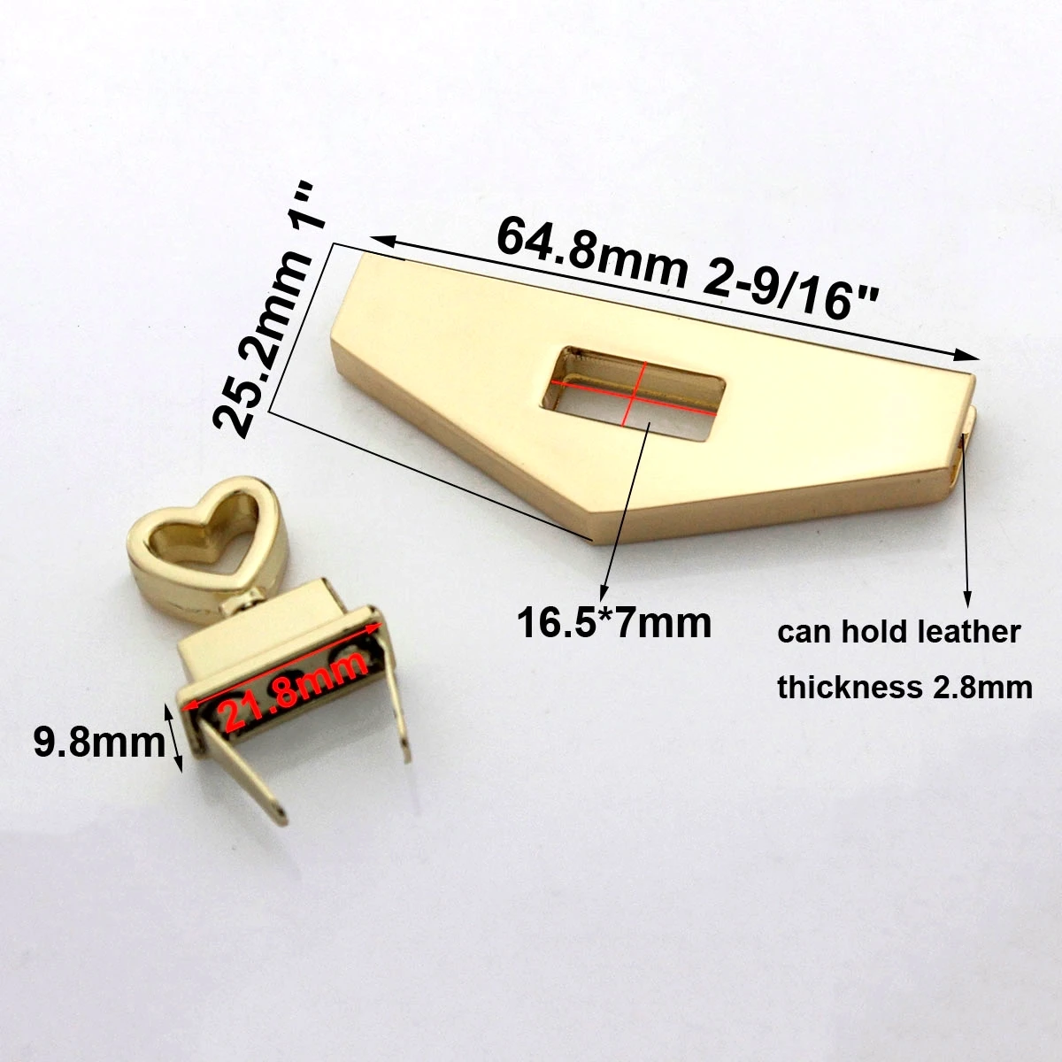 1pcs Metal Turn Lock Fashion Triangle Turn Locks Closure Parts for DIY Handbag Shoulder Bag Purse Hardware Accessories