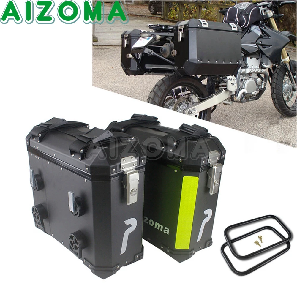 

2pcs 36L Motorcycle Saddlebag Side Cases w/ Rack For BMW Yamaha Kawasaki 790/1190 R1200GS R1250GS ADV Storage Pannier Side Box