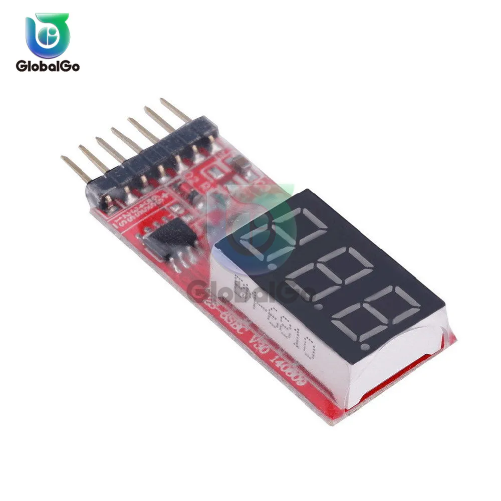 For 2s/3s/4s/5s/6s Low Voltage Buzzer Alarm Lipo Battery Voltage Indicator Tester 7.4v 11.1v 7.4V - 22.2V