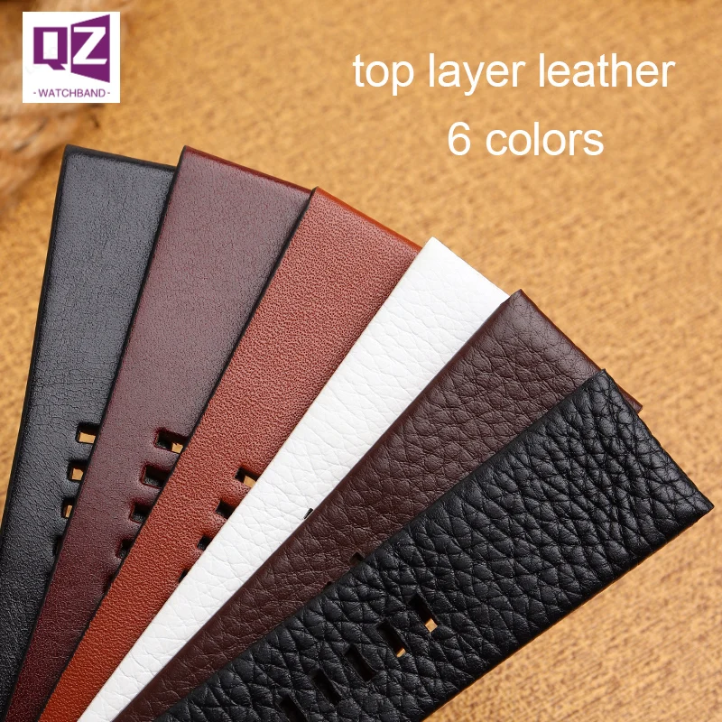 Top Grain Leather watchband for diesel Watch band 22mm24 26 27 28 30mm strap for DZ7312 DZ4281 DZ7214 DZ7333 4283 watch bracelet