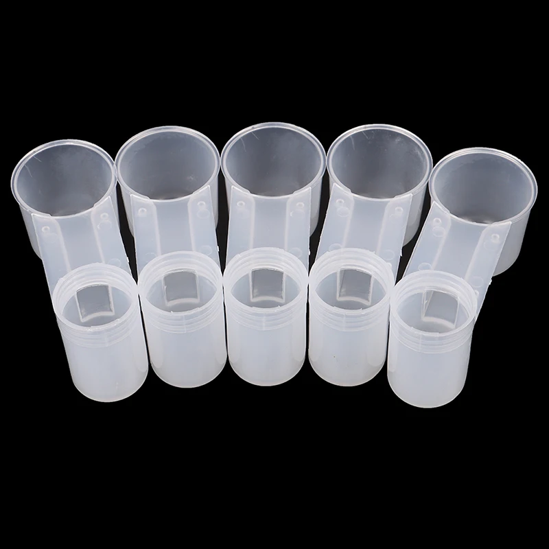 5Pcs Plastic Bird Feeder Clear Water Bottle Drinker Cup For Pigeon Bird