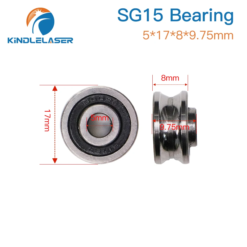 KINDLELASER 5 Pcs Bearings SG10/15/20/25 Groove Ball Bearings Parts for CO2 Laser Engraving Cutting Machine