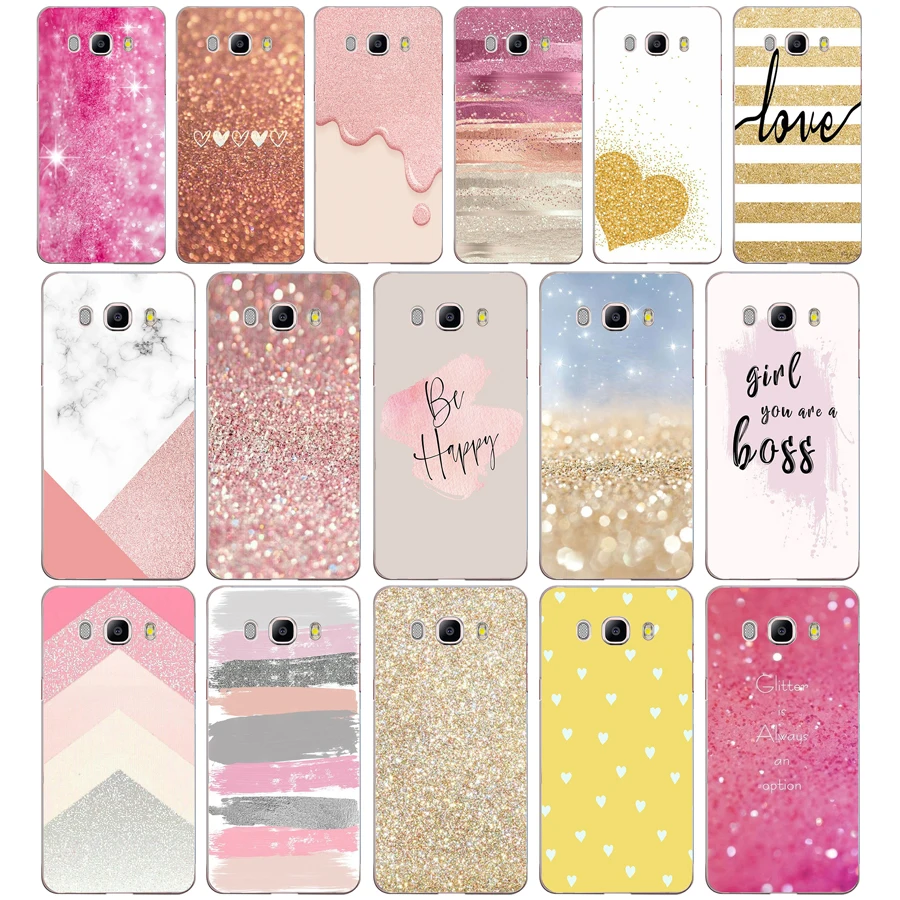 70SD Glitter Bling Powder Soft Silicone Tpu Cover phone Case for Samsung j3 j5 j7 2015 2016 17 j2  prime j6 Plus 2018