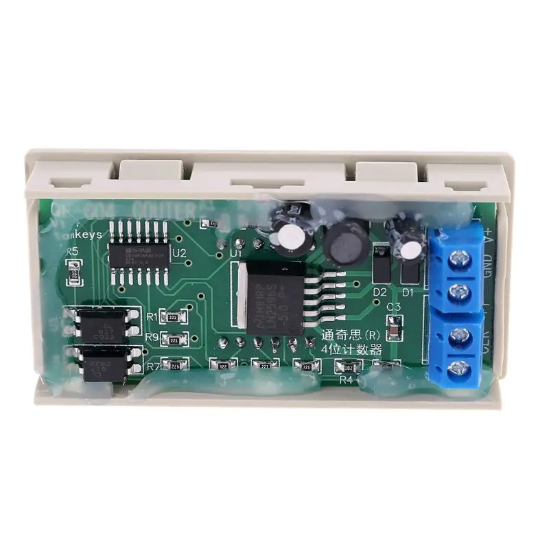 DC 5V 12V 36V Trigger Counter Module Accumulator Memory 4-Bit 0-9999 Red 0.56in Digital Tube Display with Shell Case