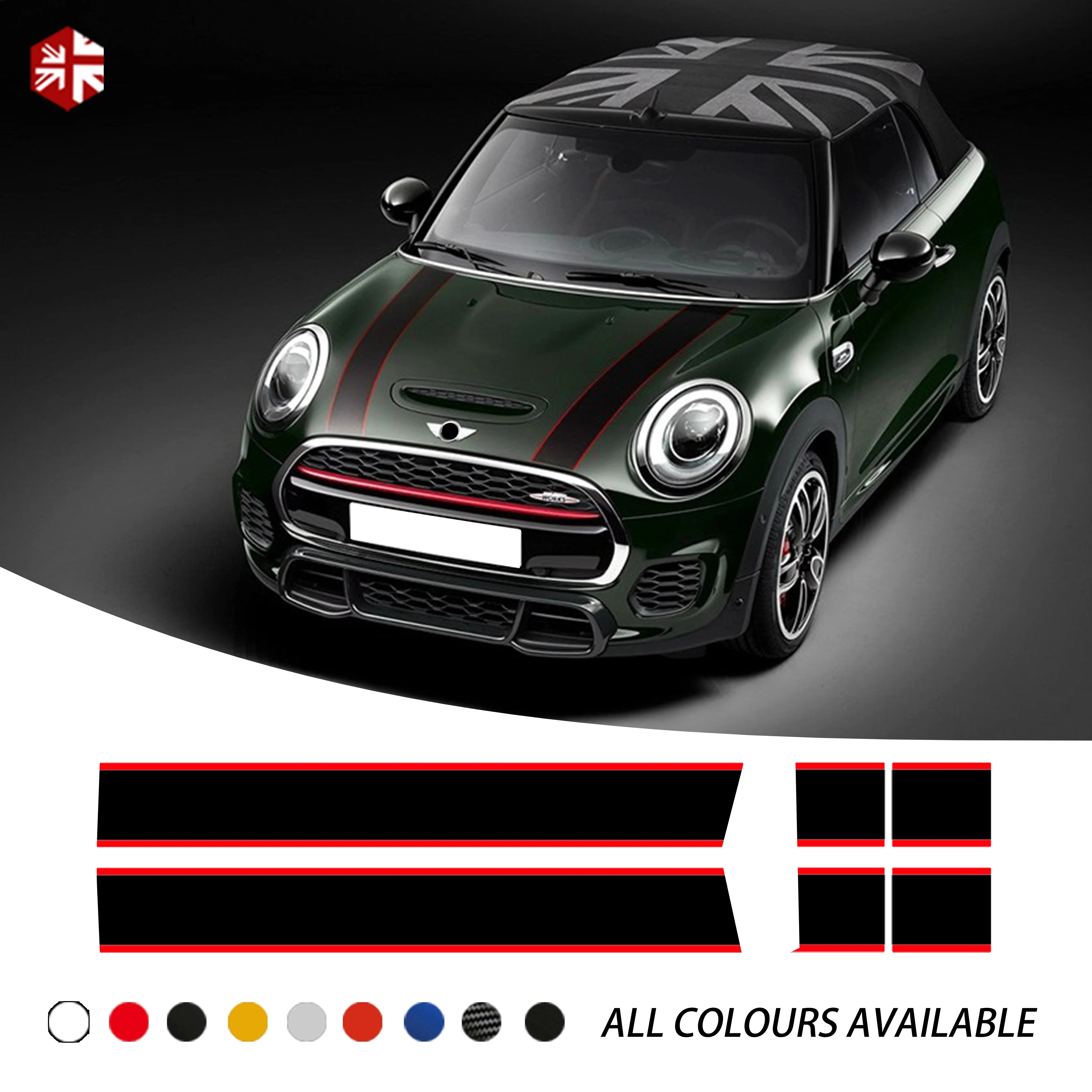 

Car Hood Decal Engine Cover Rear Trunk Line Vinyl Bonnet Stripe Sticker for MINI Cooper F55 F56 F57 R56 R57 One JCW Accessories