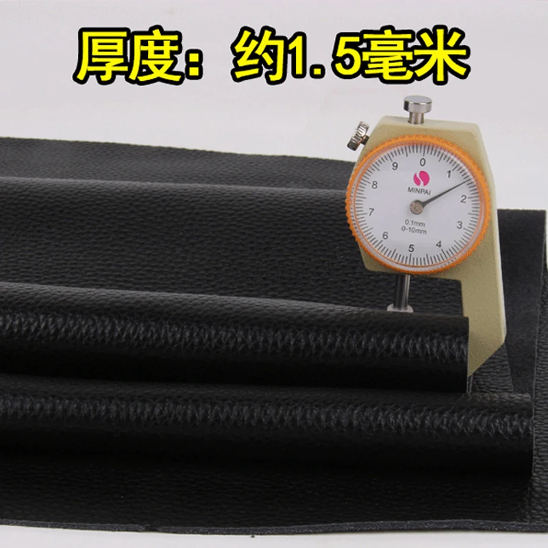 Veg tanned first layer leather genuine cow leather carving black color 1.5mm thickness paint for skin black color