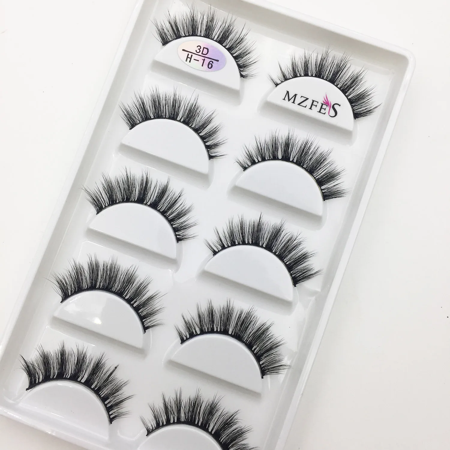 5Pairs 3D Natural Mink Eyelashes Thick False Eye Lashes Lashes Soft Fake Eyelash Wispy Makeup Cilios H13