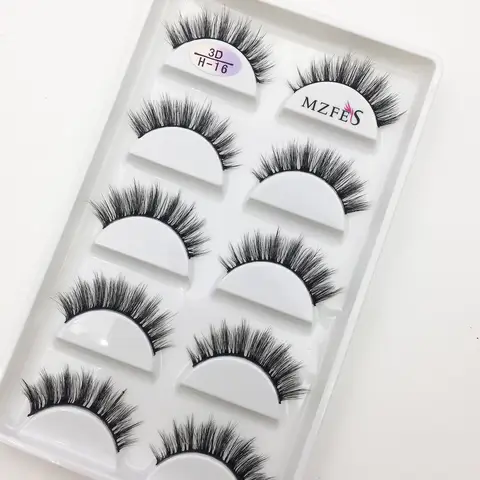 Make Makeup Beauty False Eyelashes Wholesale 5 Pairs Natural 3D Mink False Eyelashes Make up Soft Fake Eye Lashes Faux cils Extension Makeup Beauty Eyelash