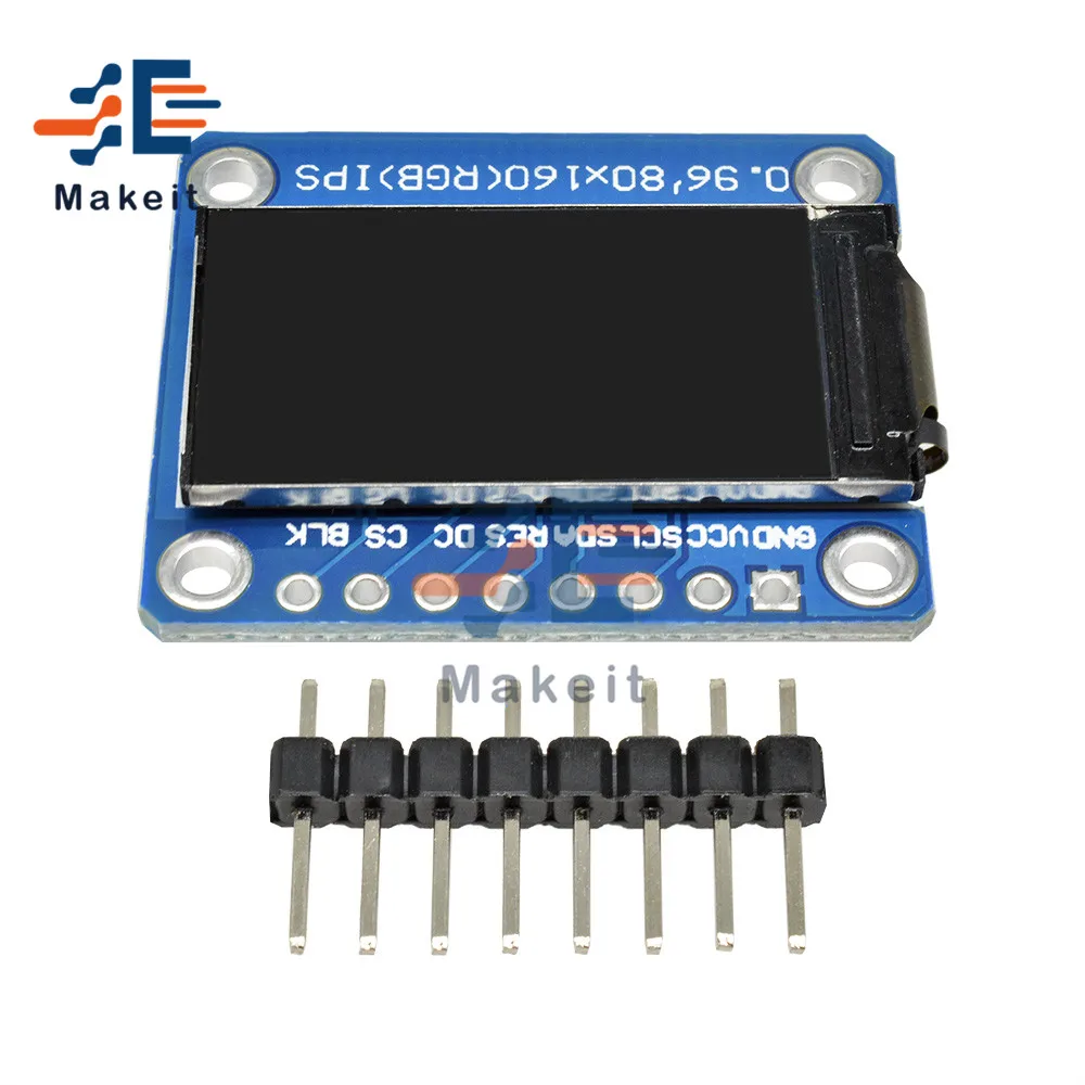 0.96 Inch 0.96 "Ips Lcd Display Module 80X160 Full Color Lcd Hd Screen Board Spi Seriële Interface ST7735 Drive 3.3V Voor Arduino