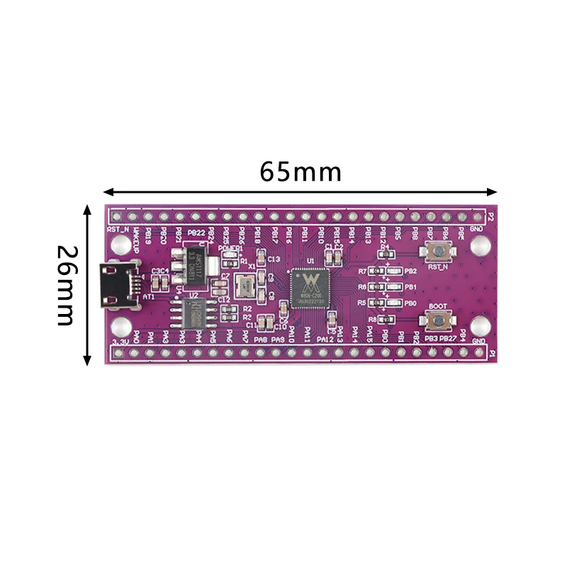 W806 microcontrollore 240MHZ 5-8Bit scheda di sviluppo STM32 CH340 IoT MCU Chip CDK ambiente di sviluppo IOT a bassa potenza