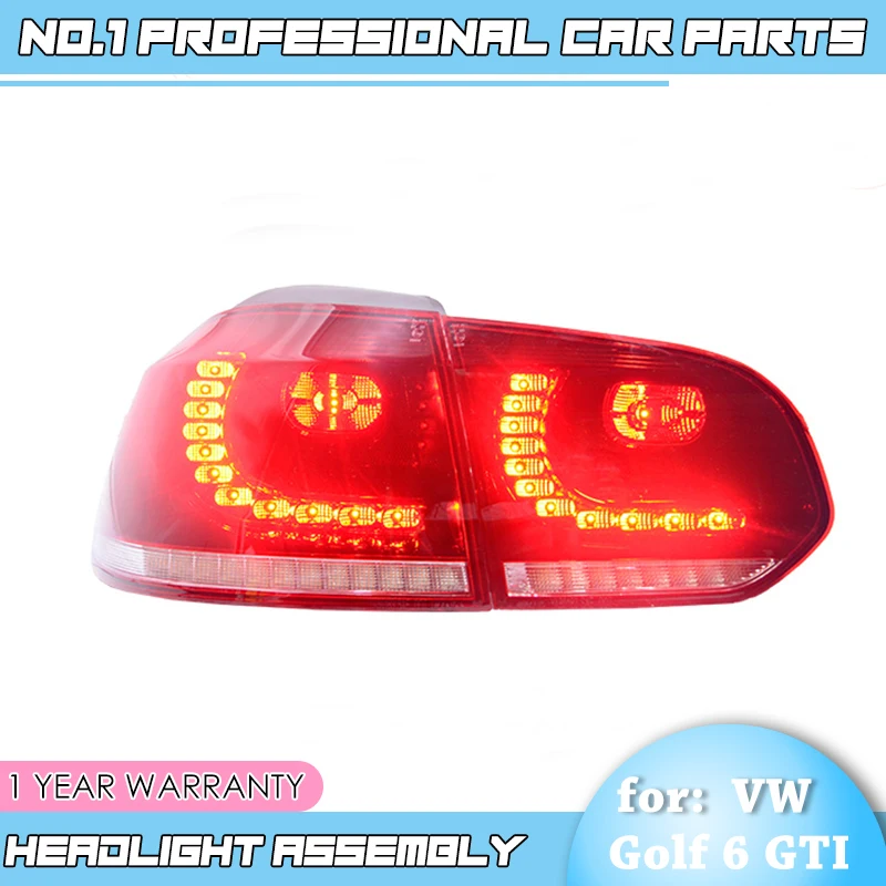 

car accessories for VW Golf 6 for Mk6 2010-2012 taillight R20 LED rear lamp DRL+Brake+Park+dynamic Signal ALL LED tailight