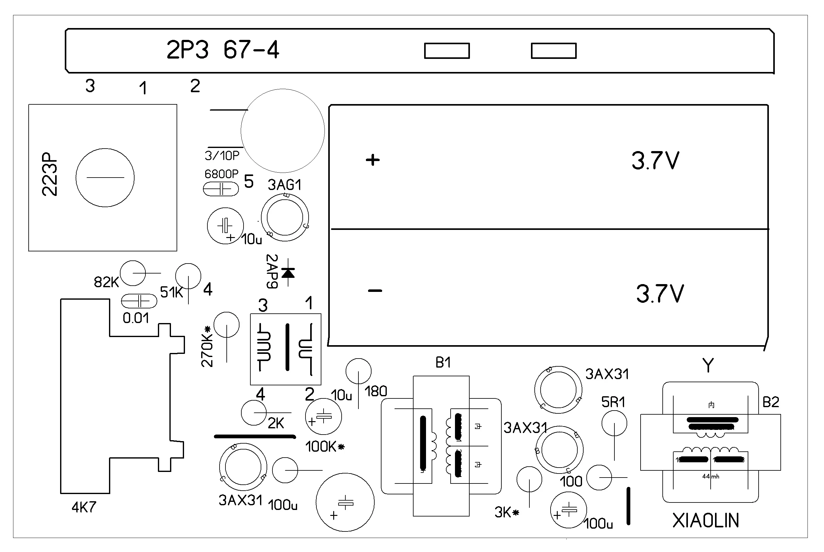 2P3 67-4 To regenerate four tube radio board DIY nostalgic tube radio 2P3 radio