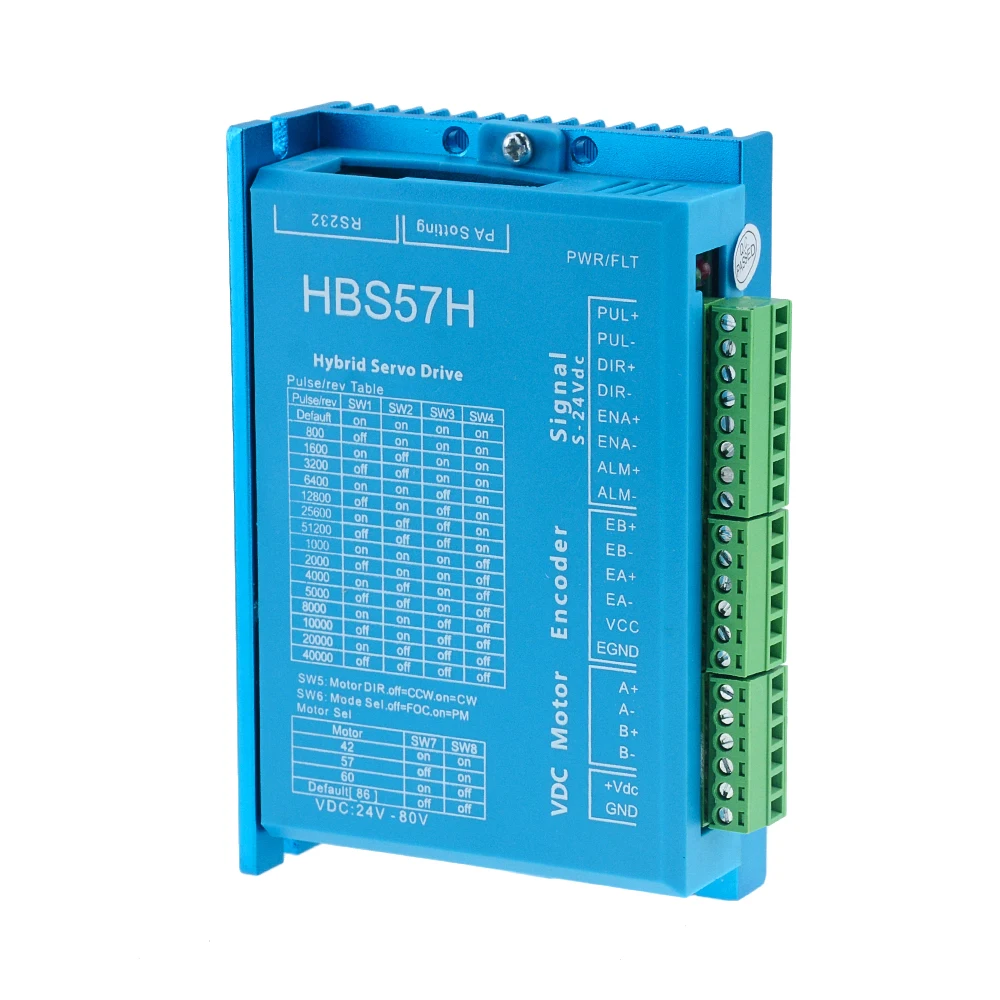 1Pc Nema 23 Closed-Loop Motor Hout Router Machine Stepper/Hybrid Servo Driver HBS57H Verbeterde Versie Dc 16V-70V Cnc