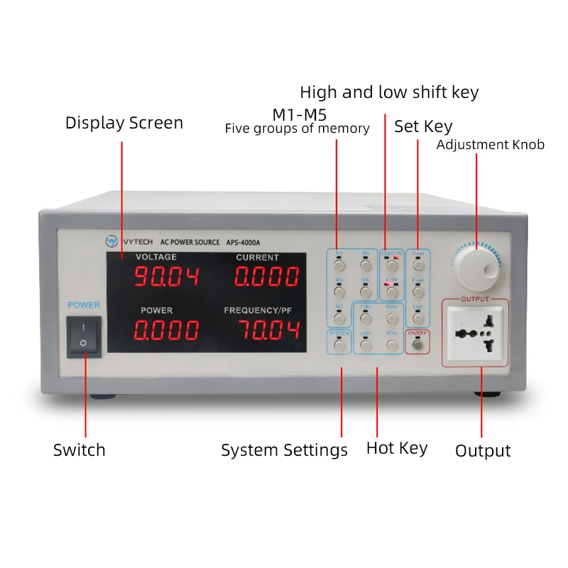 IVYTECH AC Power Source Supply Bench Storage Type Variable Frequency Power Supply 350VA 700VA 1200VA APS4000A APS4000B APS4000C