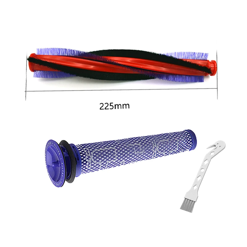 18.5cm/22.5cm Bristle BRUSH ROLL Filter FOR DYSON V6 ANIMAL DC59 DC62 SV03 ROLLER CLEANER Assembly BRUSH BAR End Cap Cover