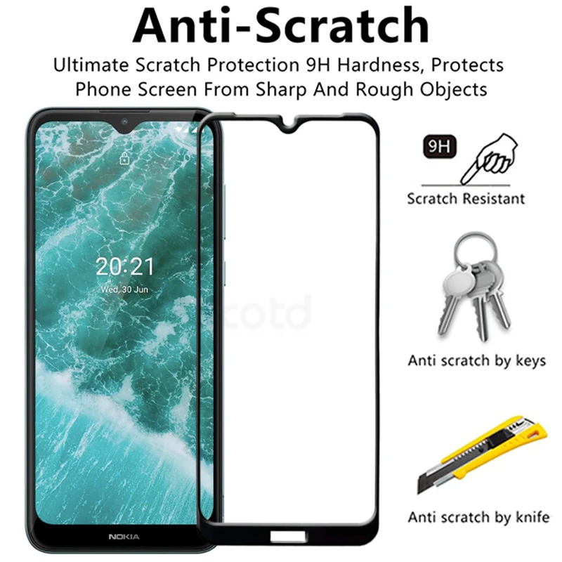 Screen Protector Full Cover Protective Glass For Nokia C30 TA-1357 9H Hardness Anti-Scratch Tempered Glass For Nokia c30 6.82\