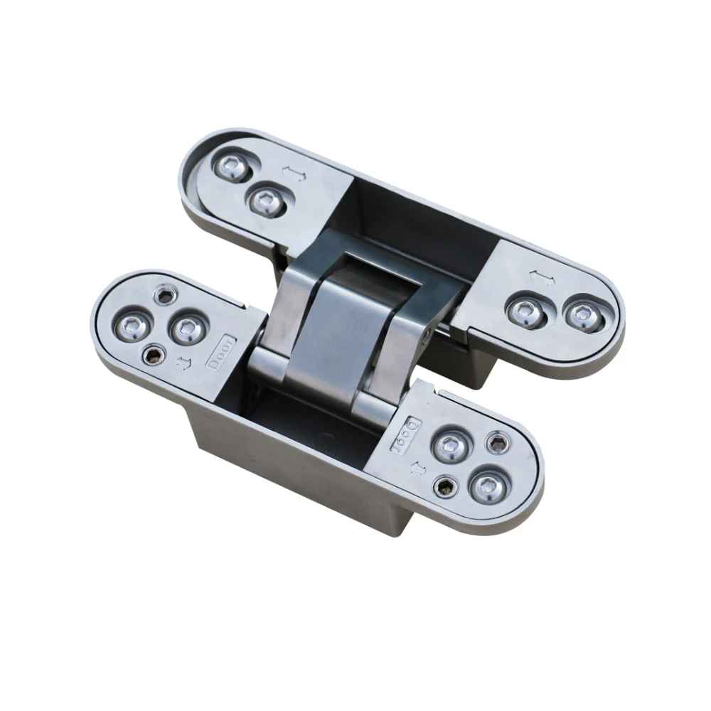 200KG Heavy duty  wood door invisible hinge  adjust concealed 180 degree  stainless steel  hidden mute hinge