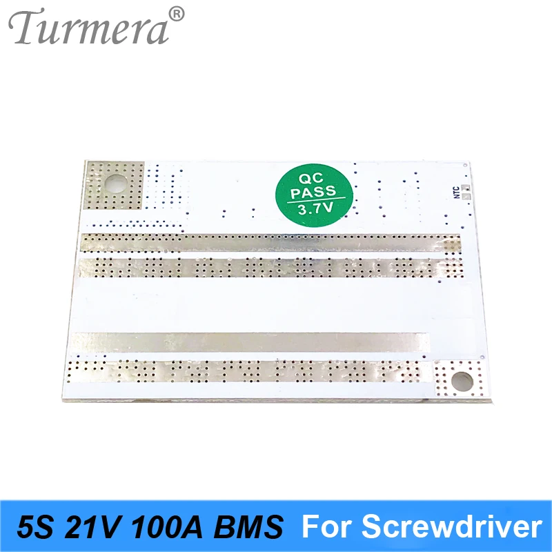 Turmera 5S 18V 21V 100A BMS لوحة بطارية ليثيوم مع متوازن لمفك البراغي 21V 18V Shurik وحزمة بطارية المكنسة الكهربائية