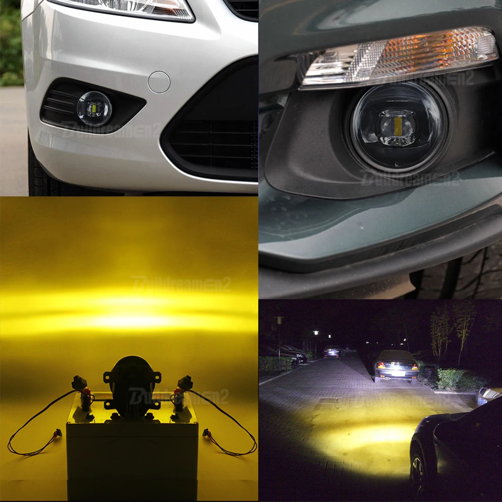 2 X luz antiniebla LED 8000LM 30W lámpara antiniebla de coche blanco amarillo 12V para Citroen c-crosser Jumpy Xsara Berlingo DS3 DS4 DS5 C3 C4 C5 C6