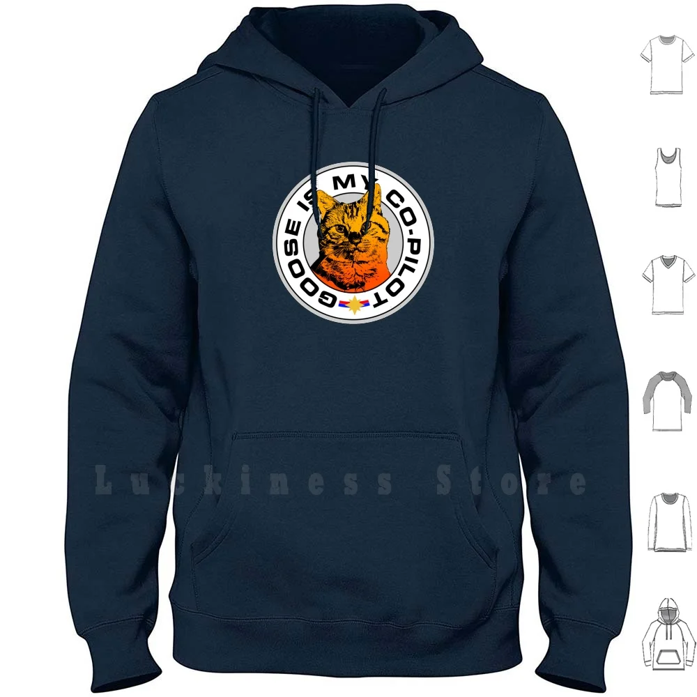 Goose Is My Co - Pilot - Challenge Coin Flerken Variant hoodies long sleeve Goose Cat Captain Fury Flerken Kree Skrull Vers