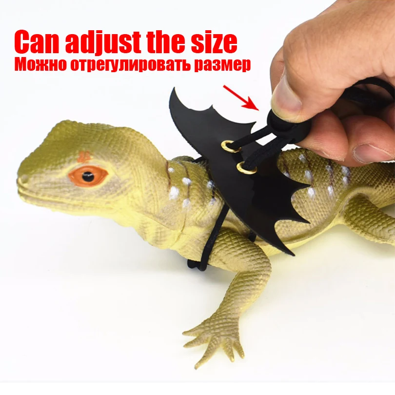 Reptile Lizard Pogona Vitticeps Lguana Iguana Squirrel Traction Rope Small Pet Outing Restraint Collar Adjustable Size