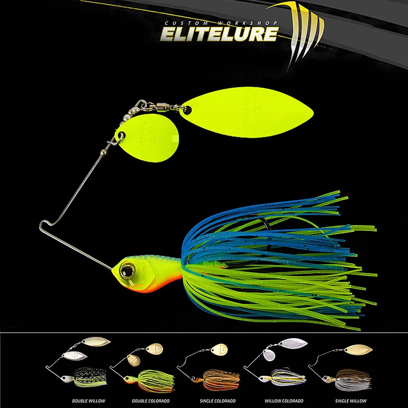 Spinnerbait EliteLure CF-S con falda – Para lubina, trucha y lucio - imagen 3