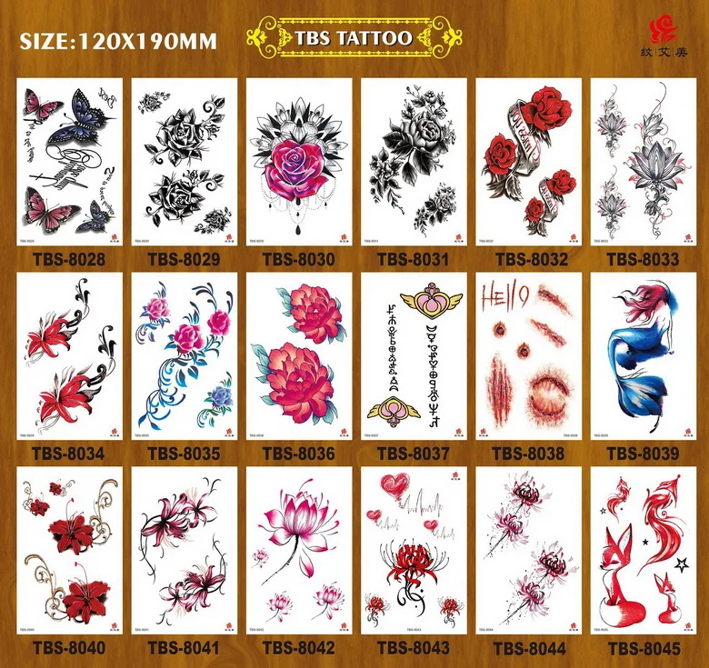 Waterproof Temporary Tattoo Stickers Beauty Flower Fashion Fake Sleeve Flash Art Women Cool Body Arm Men TBS 1000pcs/lot