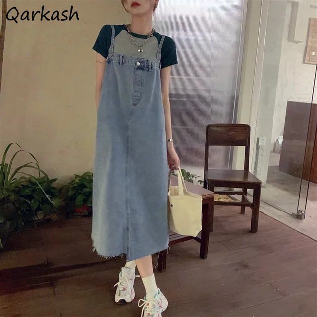 Simple denim dress clearance