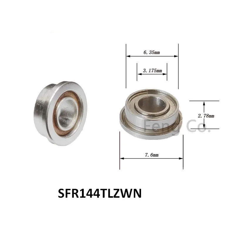 10 stücke Dabi RS-350 Dental Lager SFR144TLZWN Für Hohe Geschwindigkeit Handstück Keramik Kugeln Flansch