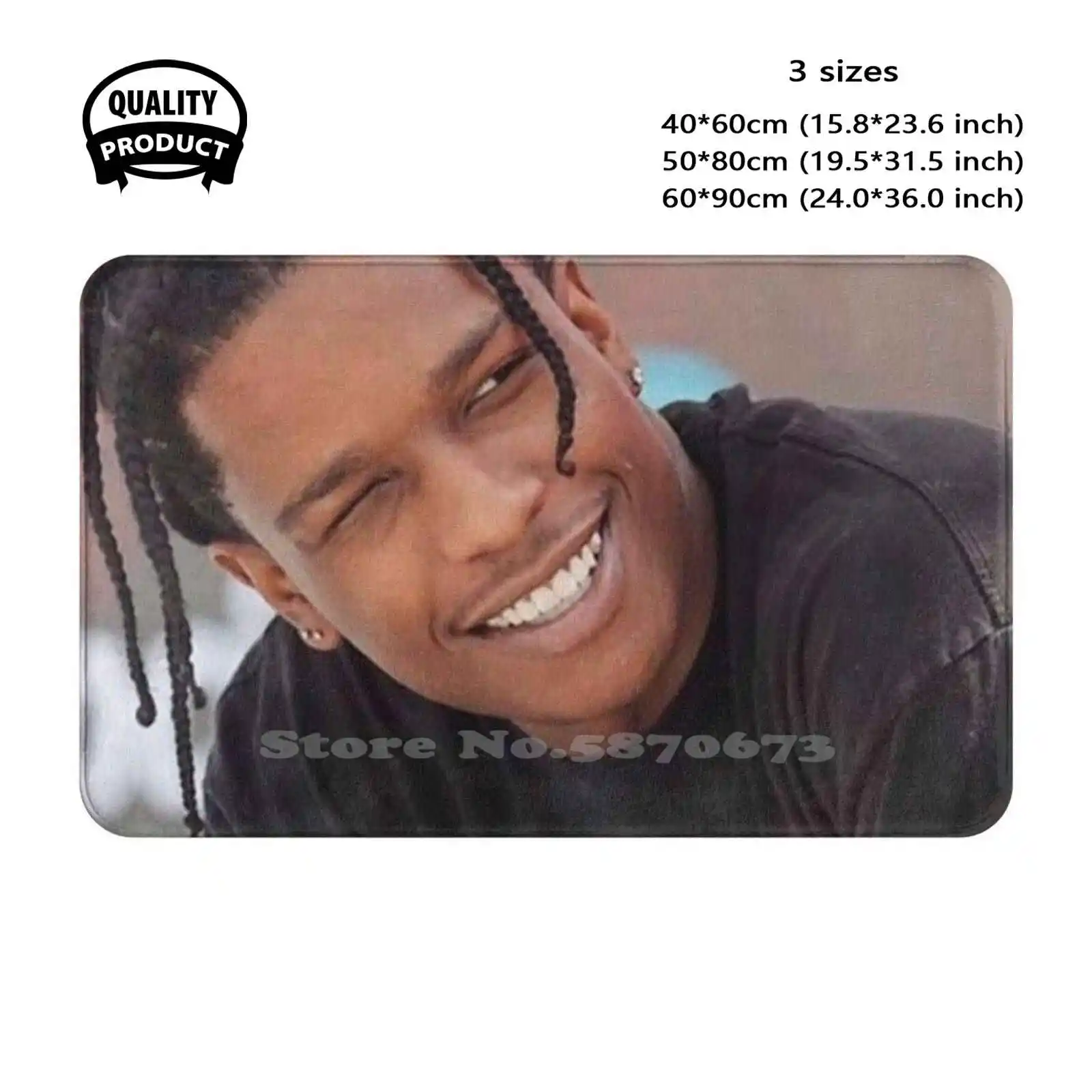 Rocky Soft Cushion Home Carpet Door Mat Car Rug Rocky Music Tyler Rapper Hip Hop Man Sing Song Explorepage Hypebeast Trap