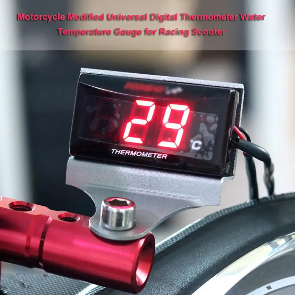 Motorcycle Water Temperature Meter DC 12 V Modified Universal Digital Thermometer Water Temperature Gauge For Racing Scooter