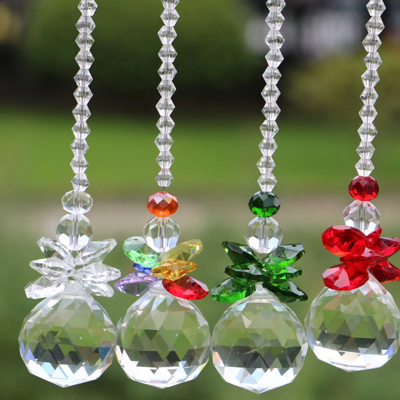 1PCS Hanging Suncatcher Crystal Ball Prisms Rainbow Pendant Window Decoration 20mm 30mm 40mm