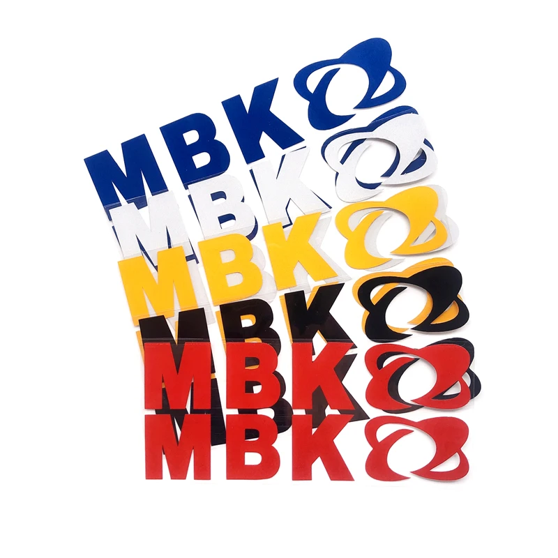 2 adet/takım motosiklet tamir etiket kişiselleştirilmiş motosiklet MBK Logo dekoratif yansıtıcı çıkartmaları MBK motosiklet