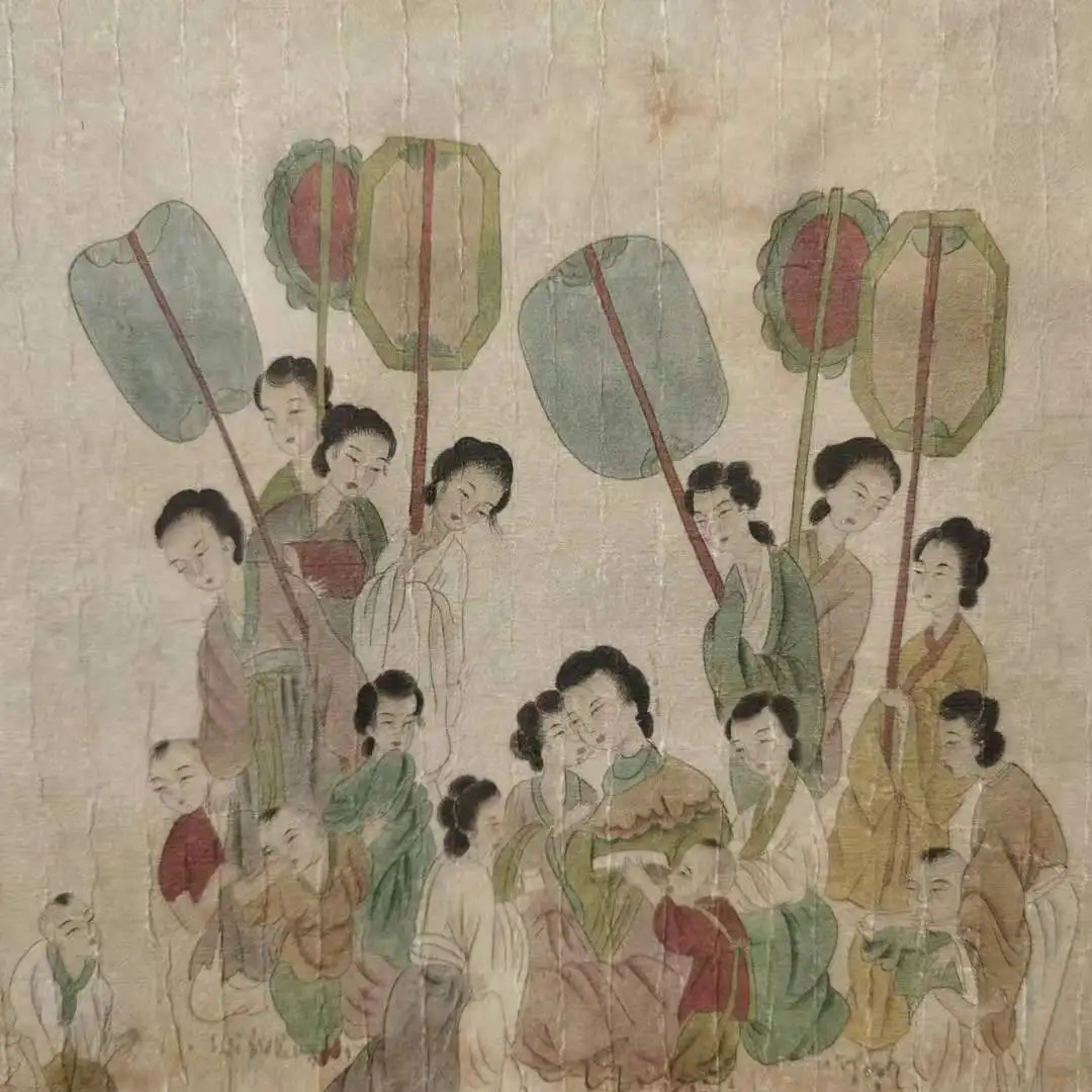 

Hand-painted Old Chinese paintings Painting Scroll,long axis of the Qing Dynasty ,Fairy figure