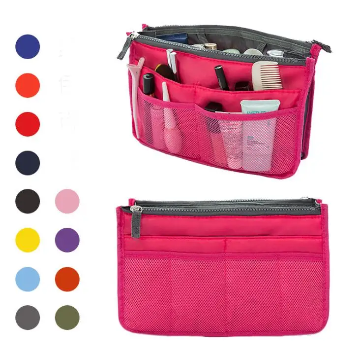 New Women's Fashion Bag In Bags Cosmetic Storage Organizer Makeup Casual Travel Handbag Multifunction Bag 13 Colors Wholesale