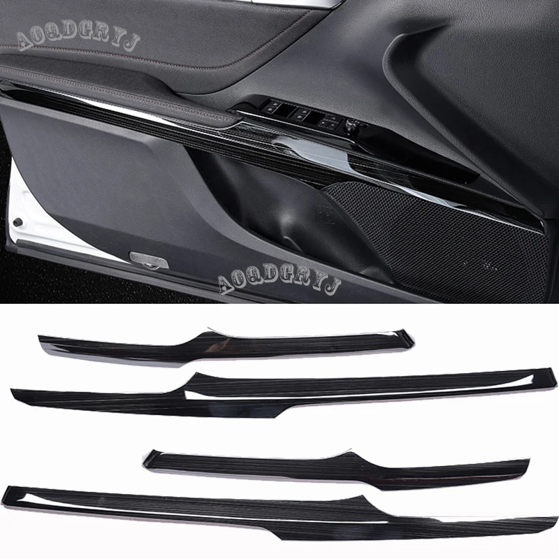 

Fit for Toyota Camry 2018 2019 Stainless Steel Inner Car Door Armrest Stripe Cover Trim Car Accessories 4pcs