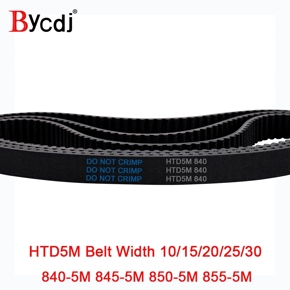 Arc HTD 5M Timing belt C=840 845 850 855 width10/15/20/25mm Teeth 168 169 170 171 synchronous Belt 840-5M 845-5M 850-5M 855-5M