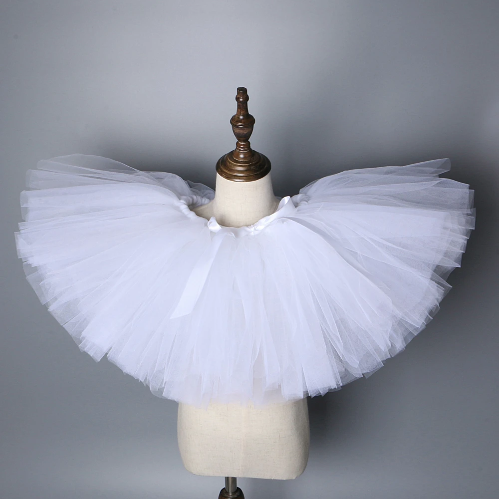 White Tutu Skirt for Girls Kids Halloween Party Costume Newborn Baby Girl Birthday Tutus for Photo Props Children Tulle Skirts