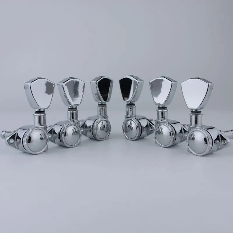 GUYKER 3R3L Chrome Tuners Guitar Models Rear lock string Electric Guitar Machine Heads Trapezium Button