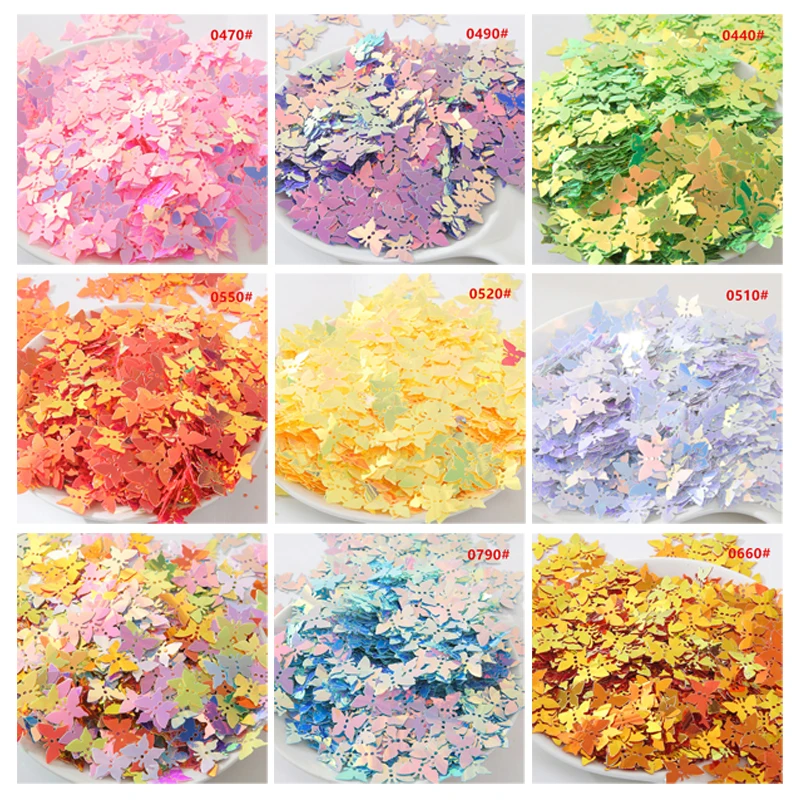 Butterfly Shape PVC Bulk Nail Sequins Nails DIY Sequins Clothing Sewing Supplies Footwear Accessories Party Decoration