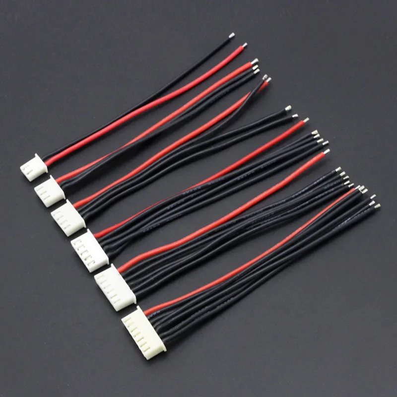 Good Quality 2s 3s 4s 5s 6s LiPo Battery Balance Charger Plug Line/Wire/Connector 22AWG 100mm JST-XH Balancer Cable 5 Pieces/Lot