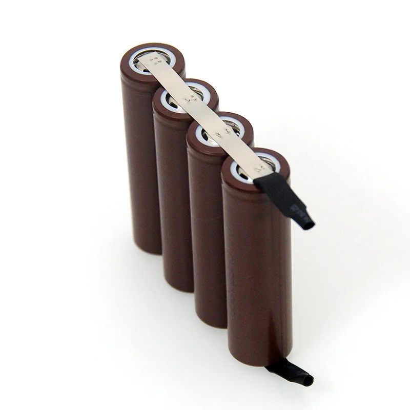 3.7V 1S 12000MAh HG2แบตเตอรี่ลิเธียมไฟLEDตกปลาลำโพงบลูทูธ4.2Vบัดกรีนิกเกิลแผ่นDIYแบตเตอรี่