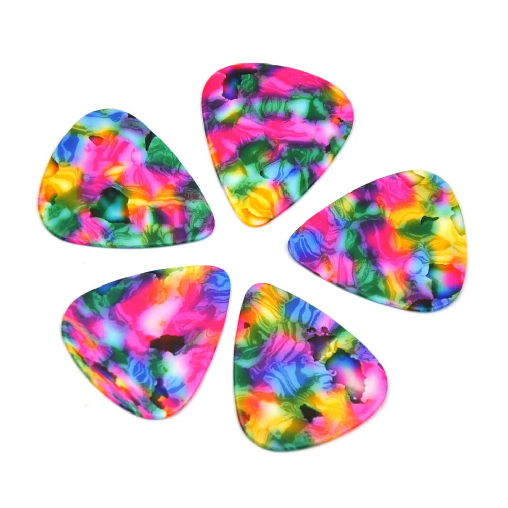 Lots of 100 pcs Medium 0.71mm Heavy 0.96mm Blank Tie Dye Guitar Picks No Print New