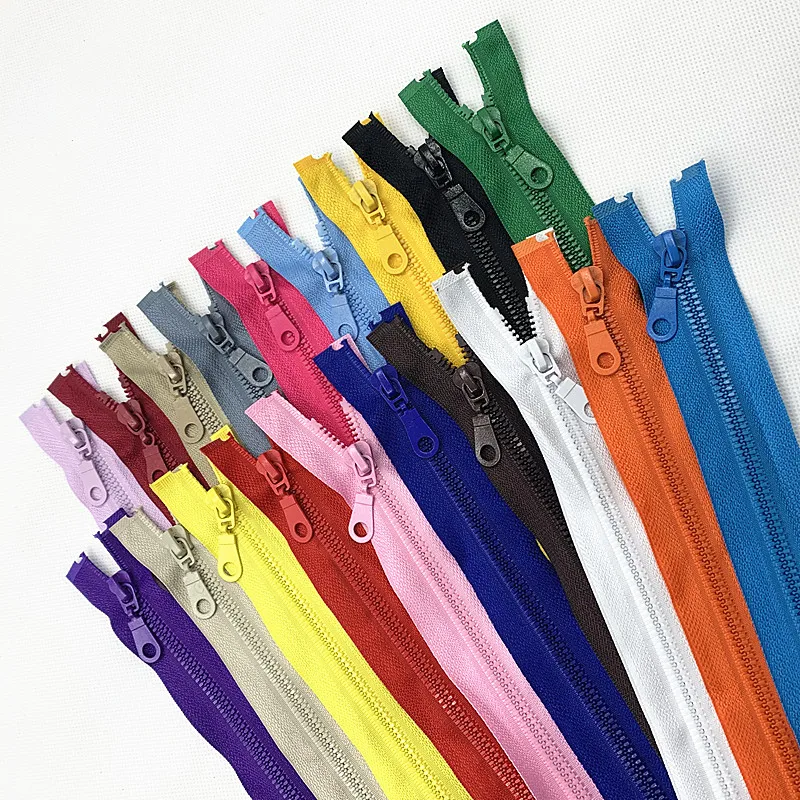 20pcs 5# 25-70 Cm Resin Detachable Zipper Opening That Opens The Self Locking Plastic Self Locking Zipper(20 Colors)