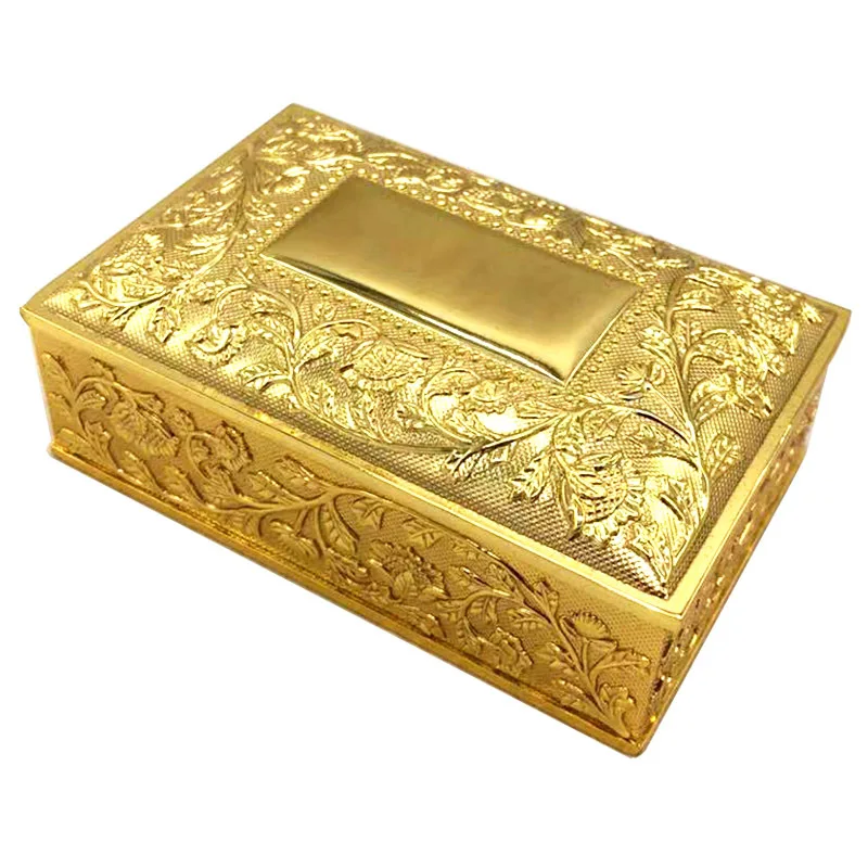 Creative European retro gold and silver metal princess clamshell jewelry box ring storage box