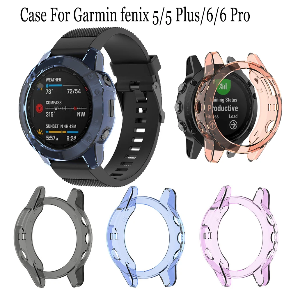 New Soft Protective case For Garmin fenix 5/5 Plus High Quality TPU cover slim Smart Watch bumper shell for Garmin fenix 6/6 Pro