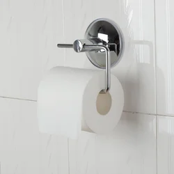 Suction Cup Rack Toilet No Drilling Silver Stainless Steel Wall Mount Bathroom Roll Paper Holder Kitchen Rustproof Hotel Durable