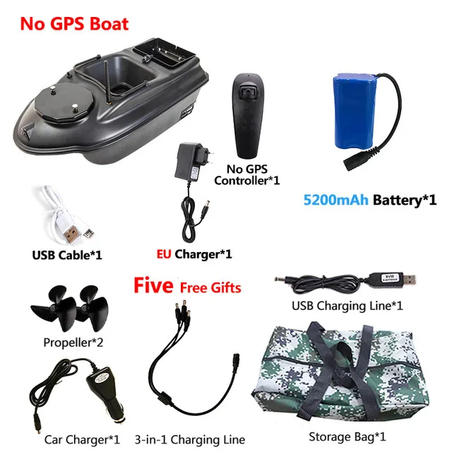 GPS Aasboot 500M 3KG Laadvermogen 40 stuks GPS Puntvisserij Aasboot 2 Bakken GPS Autonavigatie LCD Scherm Viszoeker Nestboot